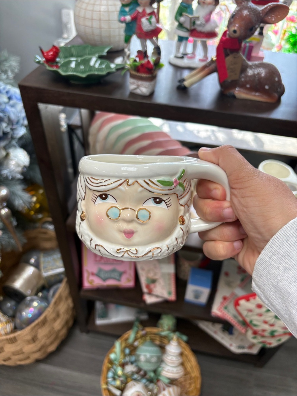 Mrs claus face mug by Glitterville